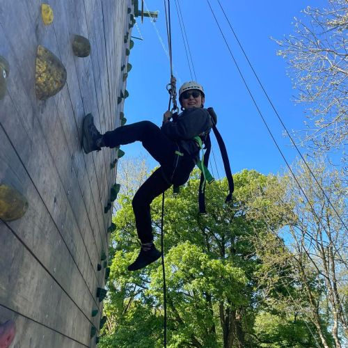 Laugharne - abseiling