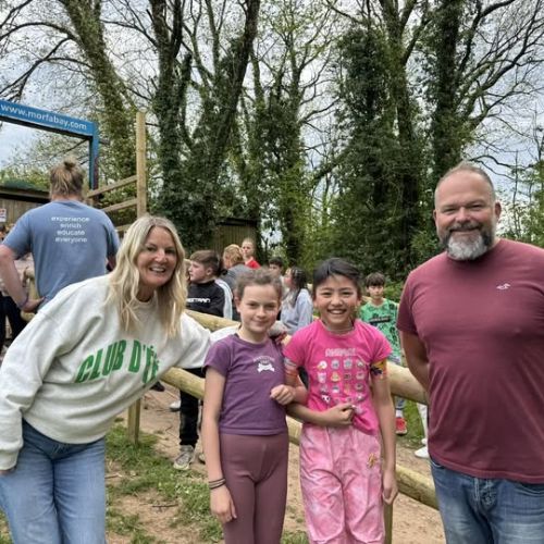 Mr and Mrs Burditt paid us a surprise visit here at camp Morfa today