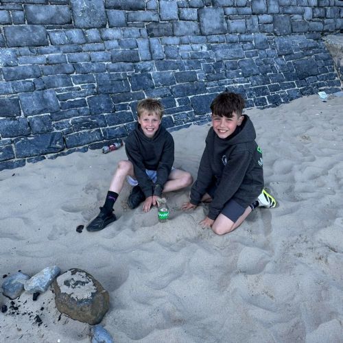 Evening walk down to beach after a fun filled afternoon of activities